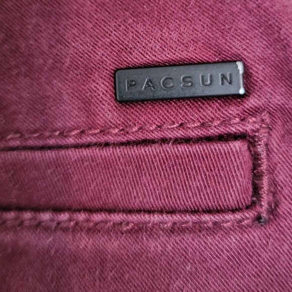 PacSun Red Straight Leg Pants Classic Design - Picture 6 of 8